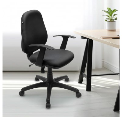 Agile Medium Back Chair Fabric - Black